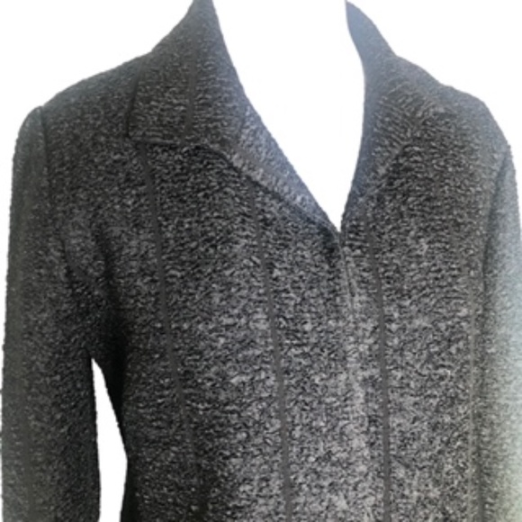 Chico's Jackets & Blazers - NWT Chico's Lightweight Puckered Black Open Front Jacket Size 1